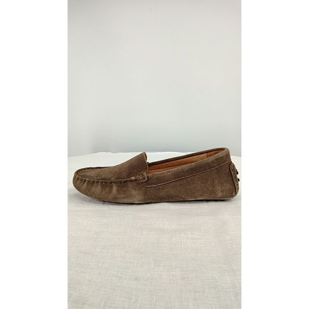 Quince 100% Suede Driver Loafer Medium Brown Shoes 10